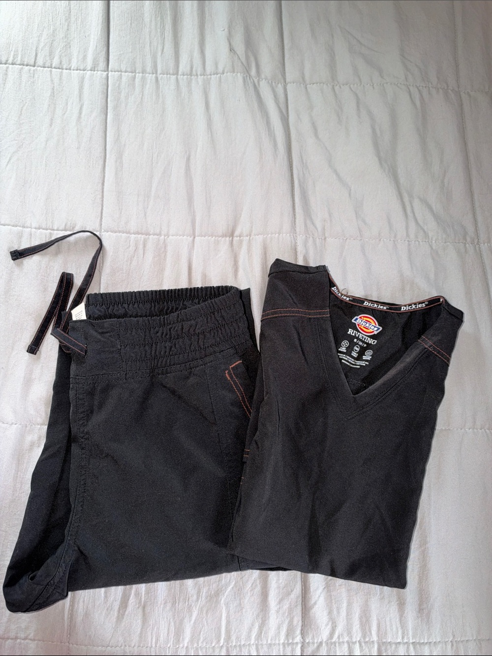 Dickies black scrub set